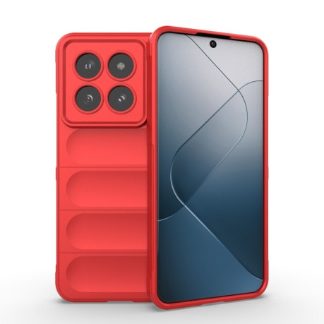 Силиконовый чехол Magic Flannel для Xiaomi 14 Pro - красный