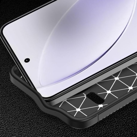 Ударозащитный чехол HMC Carbon Fiber Texture на Xiaomi Poco F7 Pro 5G - черный