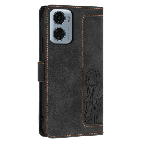 Чохол-книжка Tulips Embossed Leather для Motorola Moto G05 - чорний