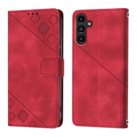 Чохол-книжка Skin-feel Embossed Samsung Galaxy A05s - червоний