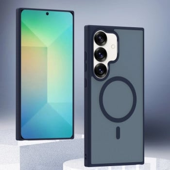 Чохол протиударний Transparent TPU Hybrid PC Magsafe для Samsung Galaxy S25+ 5G - синій