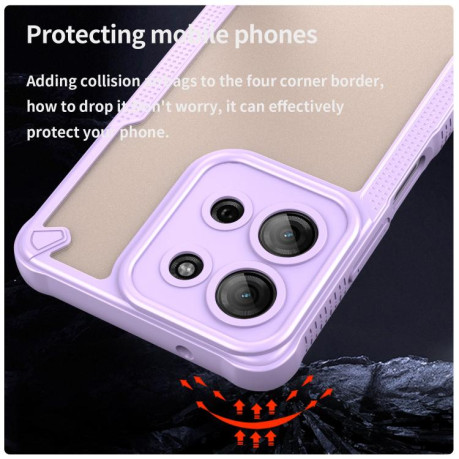 Протиударний чохол Armor Glaze PC Hybrid для Motorola Moto G75 5G - фіолетовий