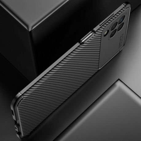 Ударозахисний чохол HMC Carbon Fiber Texture Samsung Galaxy M32/A22 4G - чорний