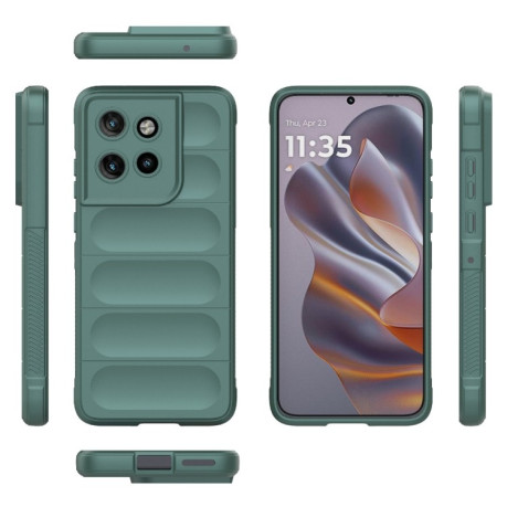 Силиконовый чехол Magic Flannel для Motorola Edge 50 Neo - зеленый