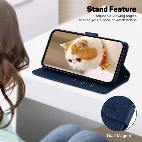Чехол-книжка Cute Cats RFID Leather для Xiaomi 14T Pro - синий