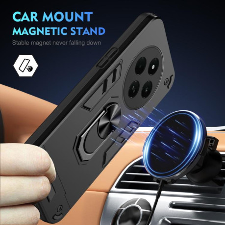 Ударозахисний чохол Shockproof Metal Ring Holder для Xiaomi Redmi  A4 5G - чорний
