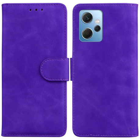Чехол-книжка Skin Feel Pure Color для Xiaomi Redmi Note 12 4G - фиолетовый