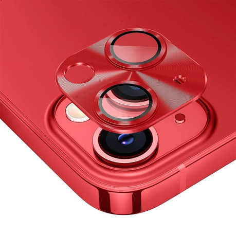 Защитное стекло на камеру ENKAY Aluminium для iPhone 14 / 14 Plus - красный