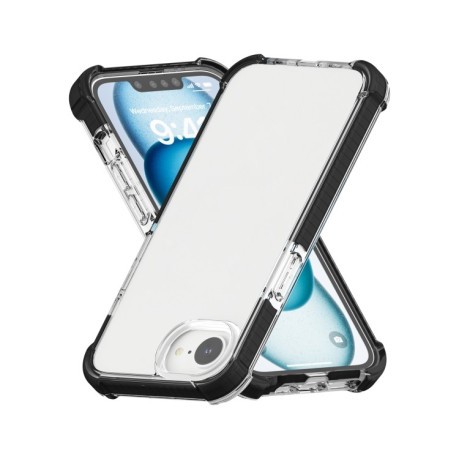 Чохол Acrylic + TPU Transparent для iPhone 16e - Black + Transparent