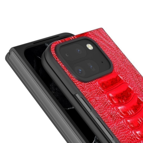 Шкіряний Чохол ABEEL Genuine Leather Weilai Series для Google Pixel 9 Pro Fold - червоний