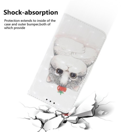 Чехол-книжка Crystal 3D Shockproof Protective Leather для Samsung Galaxy S24 FE 5G - Cat