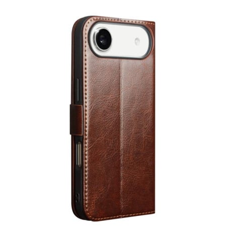 Чехол-книжка QIALINO Classic 103 Buckle с натуральной кожи на iPhone Air - коричневый