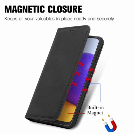 Чохол-книжка Retro Skin Feel Business Magnetic Samsung Galaxy M32/A22 4G - чорний