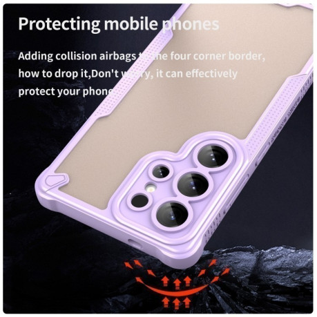Противоударный чехол Armor Glaze PC Hybrid для Samsung Galaxy S25 Ultra 5G - фиолетовый