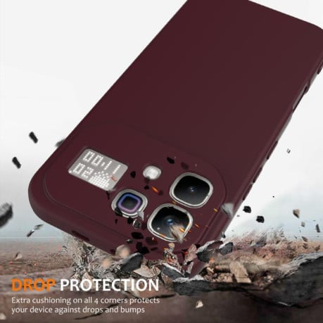 Силиконовый чехол Shockproof Silicone с Magsafe на Infinix Note 60 / 60 Pro 5G — сливовый