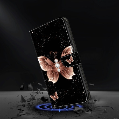 Чохол-книжка Crystal 3D Shockproof Protective Leather для Samsung Galaxy A35 5G - Pink Diamond Butterfly