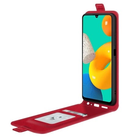 Флип-чехол R64 Texture Single на Samsung Galaxy M32 - красный