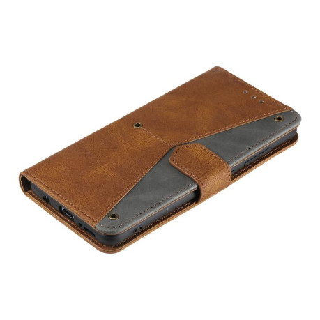 Чехол-книжка Stitching Skin Feel для Redmi Note 14 Pro 4G - коричневый