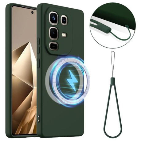Силиконовый чехол Shockproof Silicone Magsafe для Infinix Note 50 4G / 50 Pro 4G - зеленый