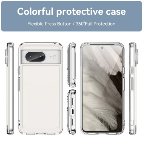 Противоударный чехол Candy Series для Google Pixel 8 - прозрачный
