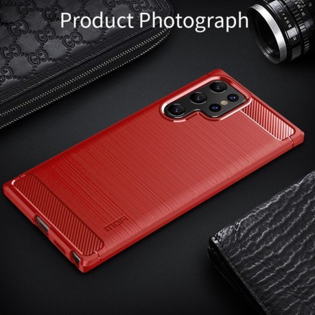 Противоударный чехол MOFI Gentleness Series для Samsung Galaxy S22 Ultra 5G - красный