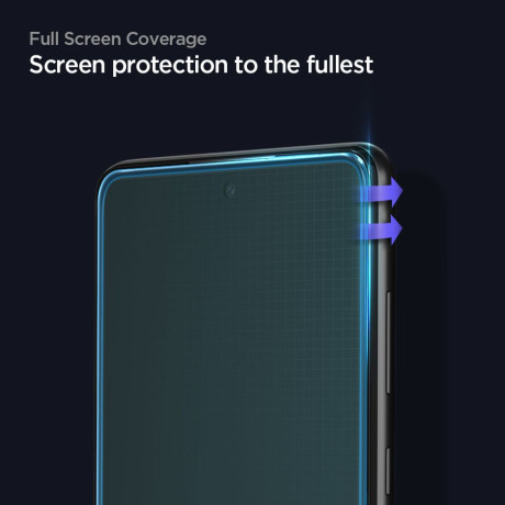 Защитное каленое стекло Spigen Alm Glass Fc для Samsung Galaxy A72 - Black