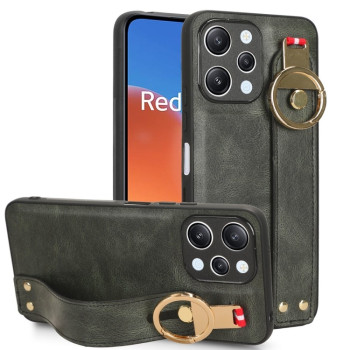 Протиударний чохол Wristband Leather Back для Xiaomi Redmi 12 4G - зелений