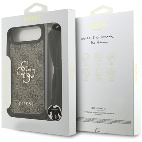 Оригинальный чехол Guess 4G Big Logo Cord Stap Crossbody на iPhone Air - Brown