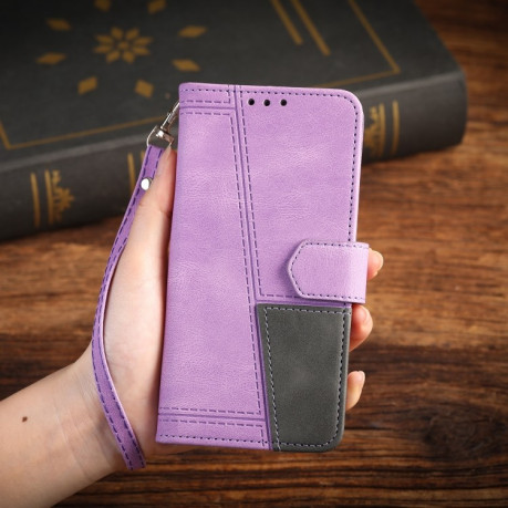 Чехол-книжка Splicing Leather для  iPhone 14/13 - фиолетовый