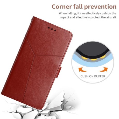 Чехол- книжка Y-shaped Pattern Flip Leather на Xiaomi Redmi Note 14 4G - коричневый