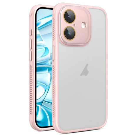 Противоударный чехол Side Cooling Skin Feel Frosted для  iPhone 16 Plus - розовый