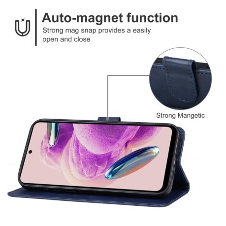 Чехол-книжка EsCase Leather для Xiaomi Redmi Note 12S - синий