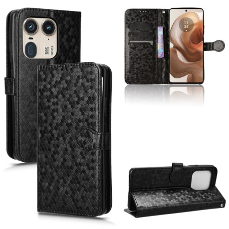 Чехол-книжка Honeycomb Dot для Motorola Edge 50 Ultra - черный