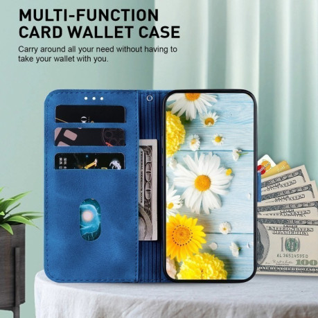 Чехол-книжка Lily Embossed Leather для Xiaomi Redmi A3 - синий