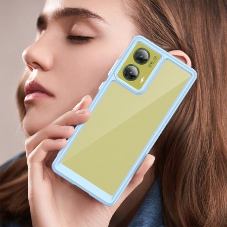 Противоударный чехол Colorful Acrylic Series для Motorola Moto G85 - синий