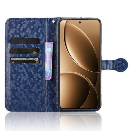 Чехол-книжка Honeycomb Dot для Xiaomi Poco F7 Pro 5G / F7 Ultra - синий