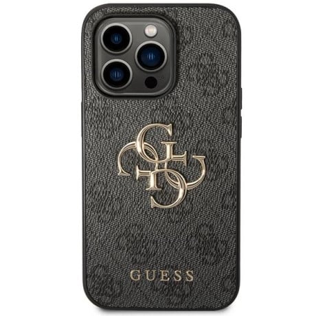 Оригинальный чехол Guess Big Metal Logo для iPhone 15 Pro Max - Gray