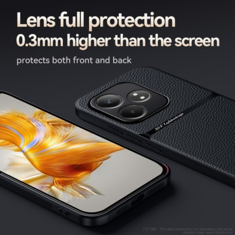Противоударный чехол Litchi Leather Magnetic Full Coverage Shockproof на Realme GT Neo6 / GT Neo6 SE / GT 6 / GT 6T - желтый