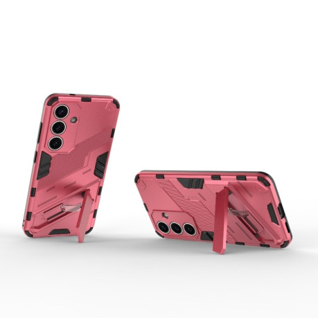 Противоударный чехол Punk Armor для Samsung Galaxy S25 5G - светло-красный