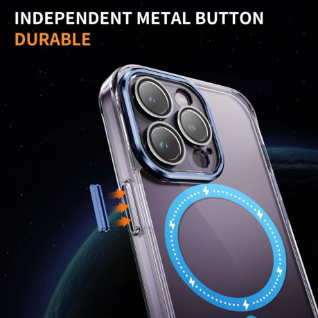 Чехол Clear Case MagSafe Simple Magnetiс для iPhone 15 Pro - синий