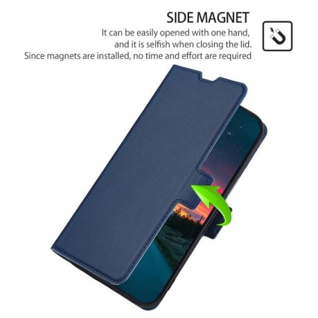 Чохол-книжка Voltage Side Buckle на Infinix Note Edge 5G — синій