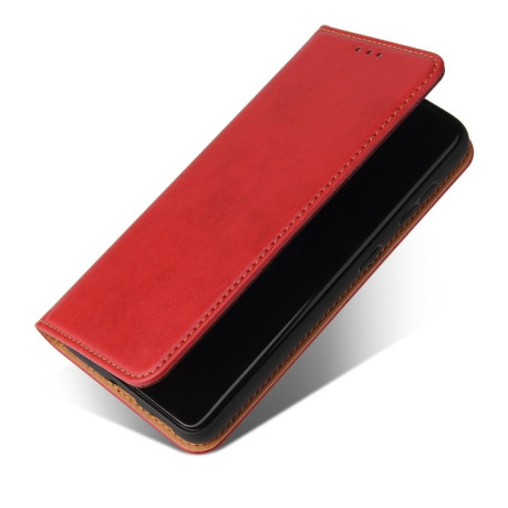 Шкіряний чохол-книжка Fierre Shann Genuine leather Samsung Galaxy S21 - червоний