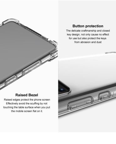 Противоударный чехол IMAK All-inclusive Airbag на Xiaomi Redmi Note 9 - прозрачный
