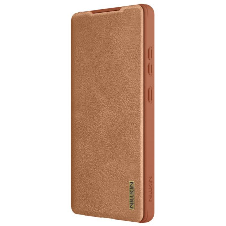 Чохол-книжка Nillkin Qin Series для Samsung Galaxy S25 Ultra 5G - коричневий
