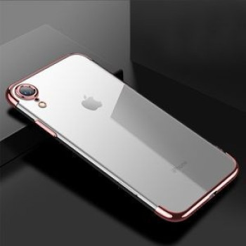 Ультратонкий силиконовый чехол CAFELE Electroplating Soft на iPhone XR-розовое золото