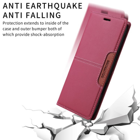 Чехол-книжка GQUTROBE G01 RFID Anti-theft Leather для Samsung Galaxy A16 - красный