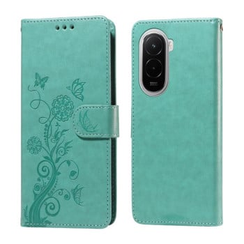 Чохол-книжка з тисненням &quot;метелика&quot; та магнітним хлястиком на Xiaomi Poco M7 4G 169mm - зелений