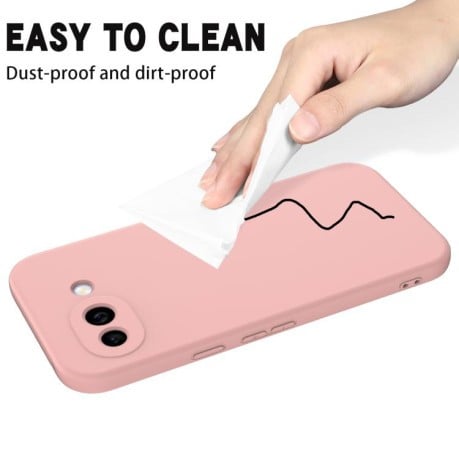 Силіконовий чохол Solid Color Liquid Silicone на Google Pixel 10a — рожевий
