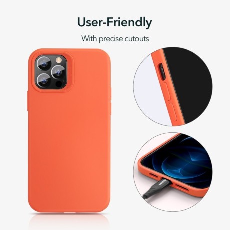 Противоударный силиконовый чехол ESR Cloud Series на iPhone 12 Pro Max - оранжевый