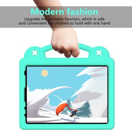 Противоударный чехол Handle Kickstand Children EVA для iPad 10.9 2022 - зеленый